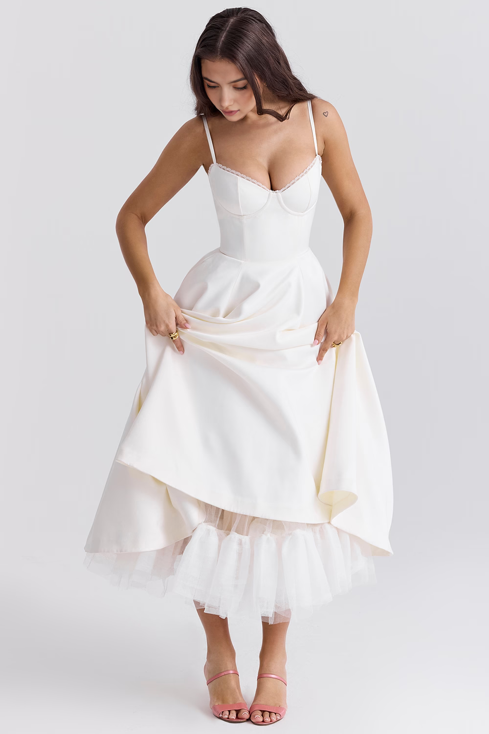 Cloe Double Layer Midi Dress