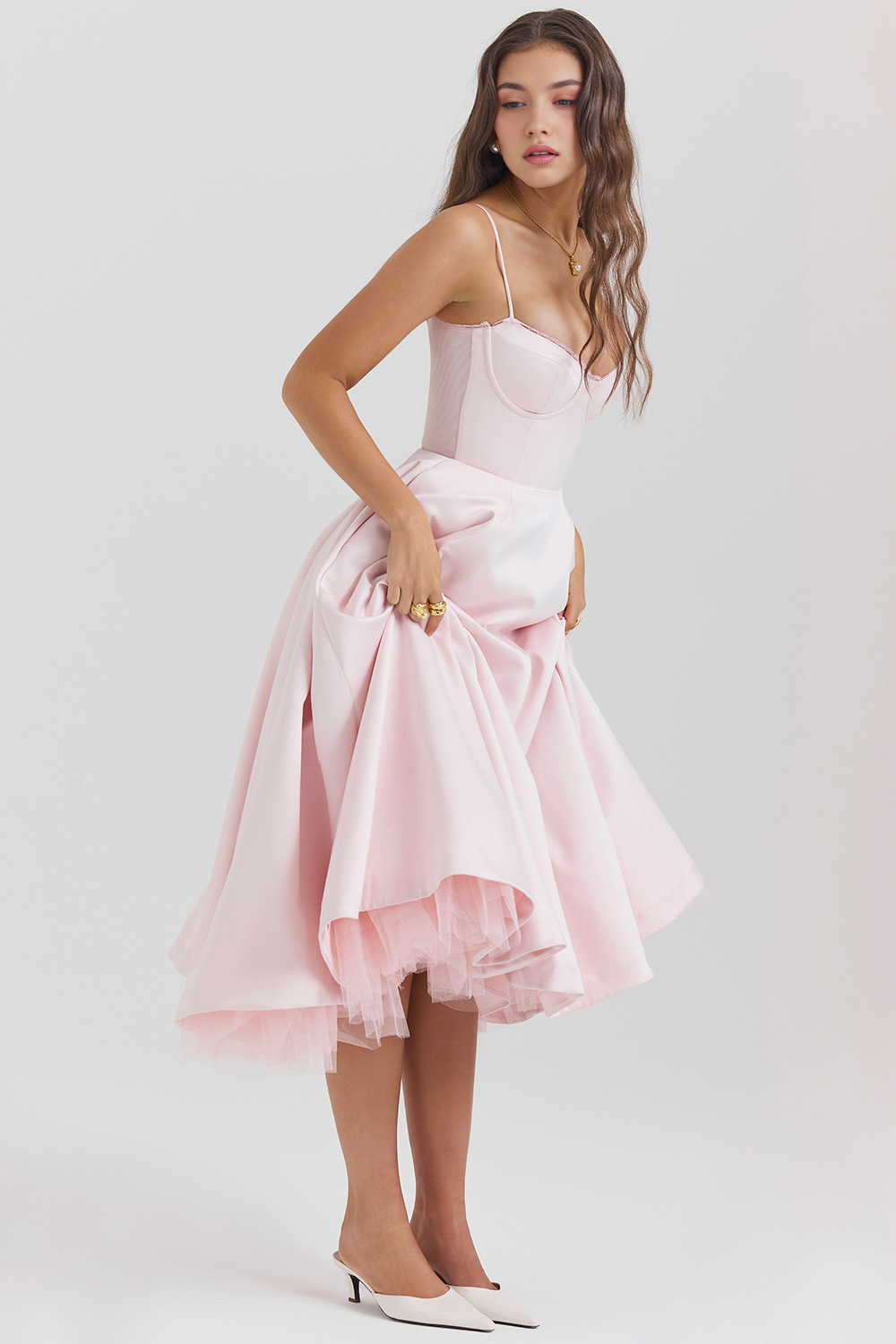 Cloe Double Layer Midi Dress