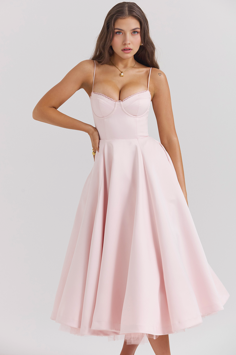 Cloe Double Layer Midi Dress