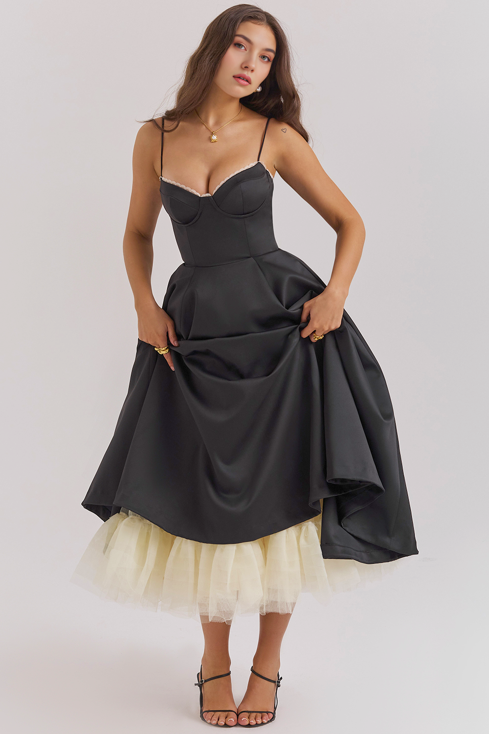 Cloe Double Layer Midi Dress