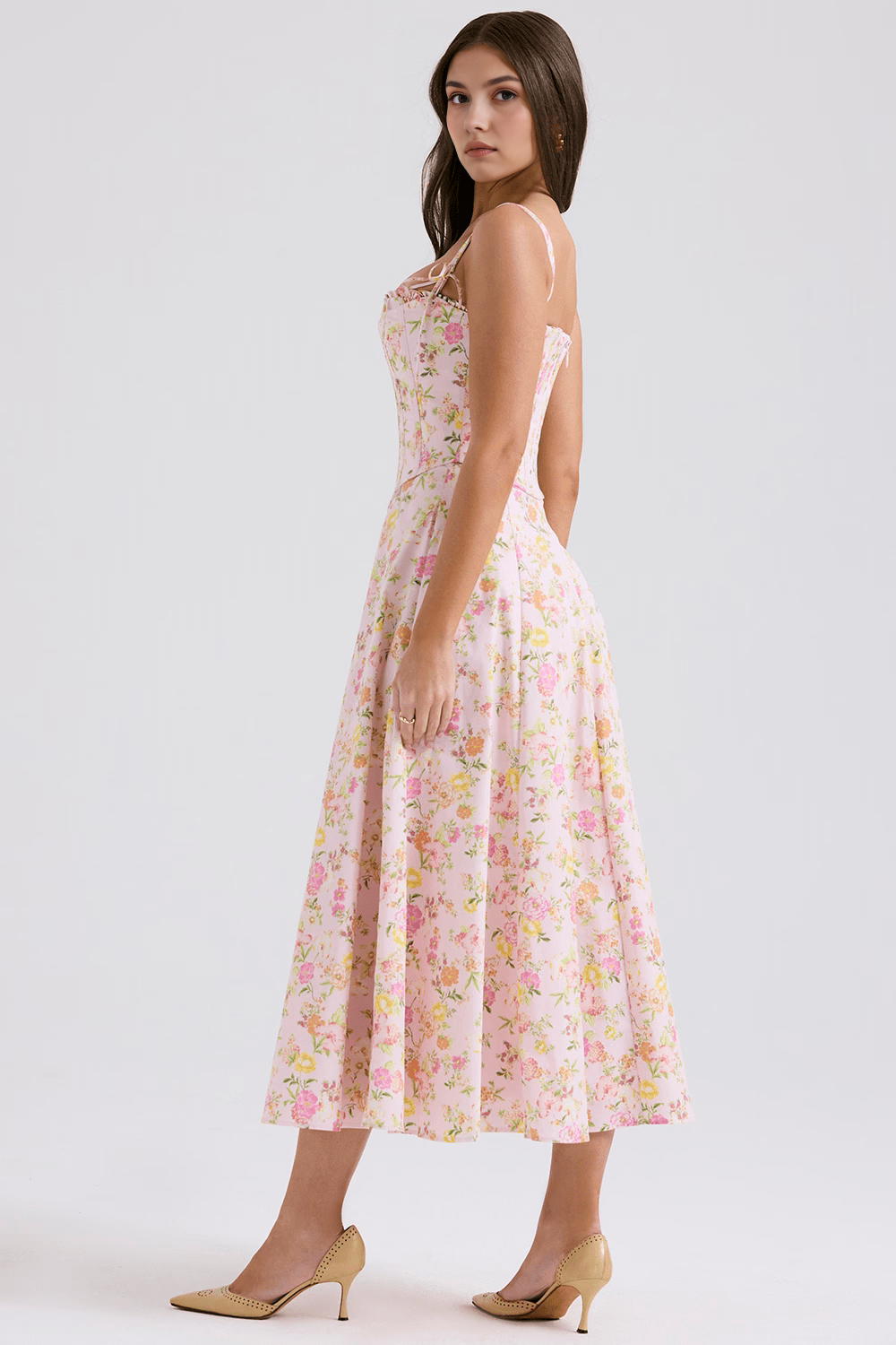 Midi Dress Louise with Removable Corset