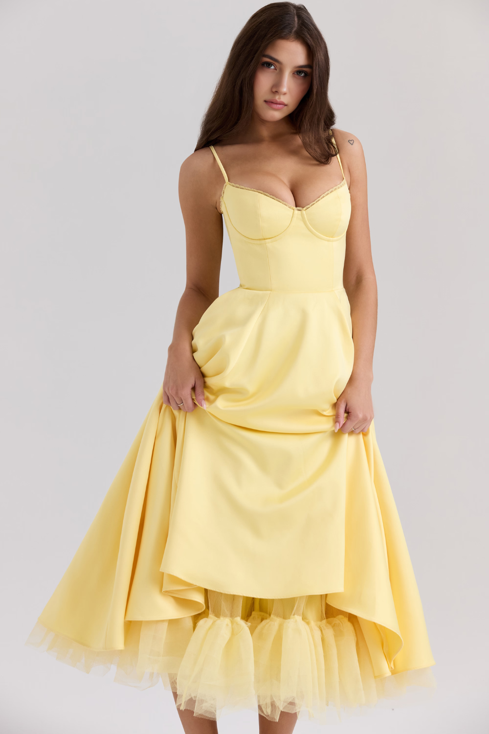 Cloe Double Layer Midi Dress