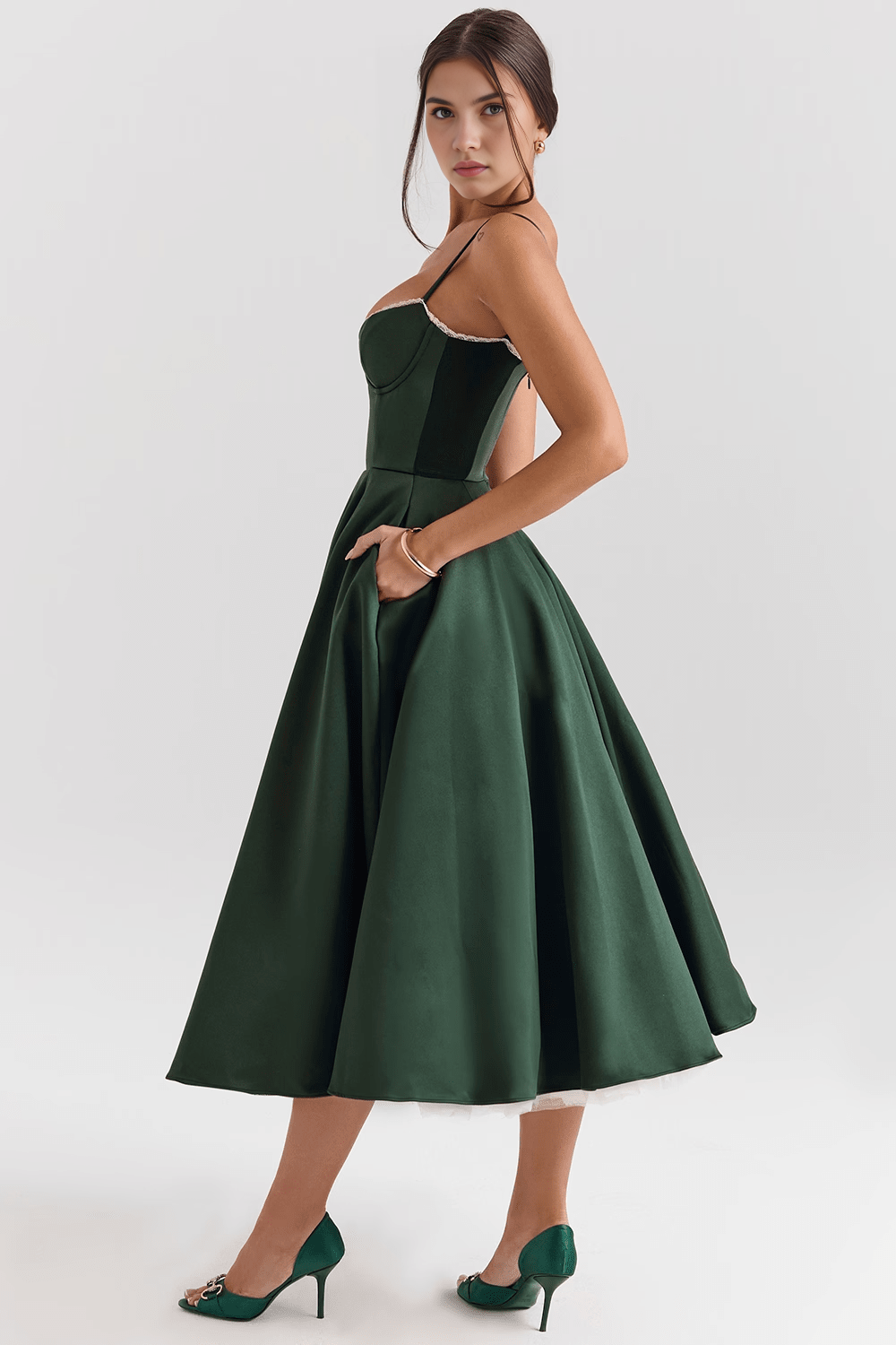 Cloe Double Layer Midi Dress